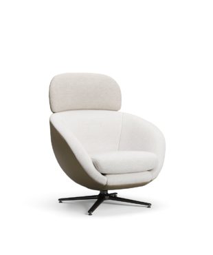 Muntenia armchair by Harmony with sculptural design, premium upholstery, and custom-made craftsmanship. Shop at Harmony.