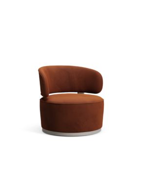 Harmony's Cairo armchair features architectural design, premium upholstery, and made-to-order manufacturing. Shop at Harmony.