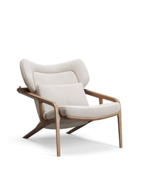 Trenta armchair by Harmony with sculptural design, premium upholstery, and custom-made craftsmanship. Shop at Harmony.