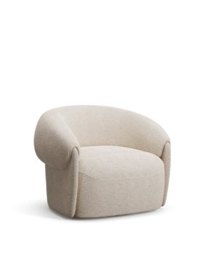 Calin armchair by Harmony with curved contemporary design and custom-made luxury craftsmanship. Shop at Harmony.