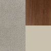 Beige Textured Suede(T1144) + American Walnut + Champagne
