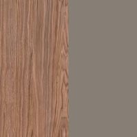American Walnut + Titanium Painted Glass